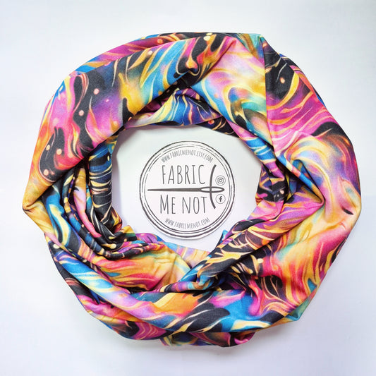 Swirls Premium Print 100% Knitted Cotton Infinity Scarf