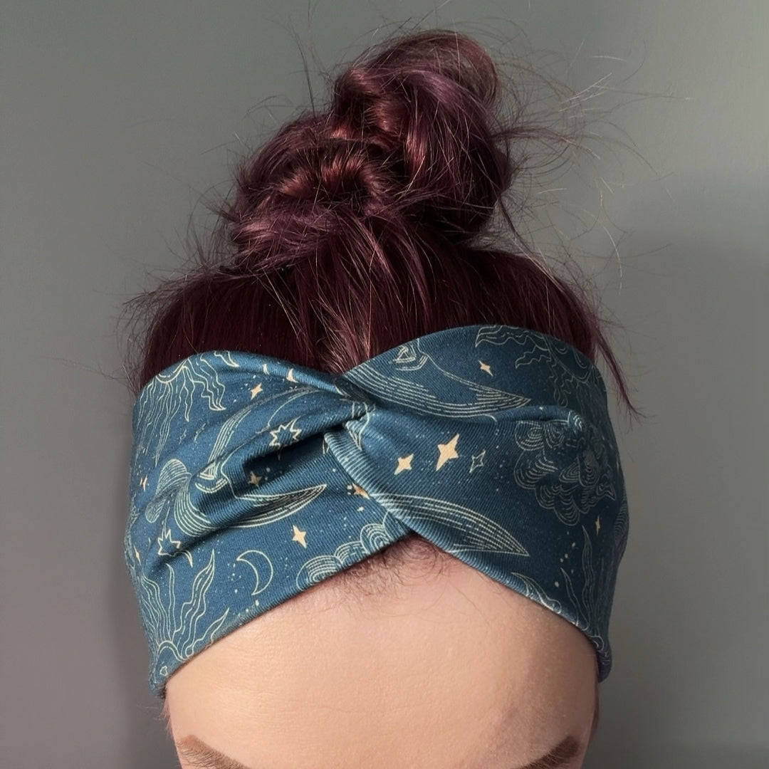Handmade Knotted Headband for Women | Soft Fabric | Comfortable Adult Headband | Boho/Celestial Hair Accessory