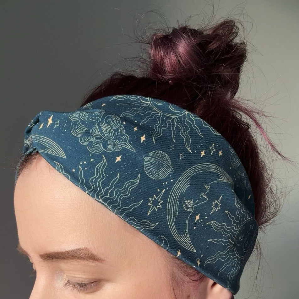 Handmade Knotted Headband for Women | Soft Fabric | Comfortable Adult Headband | Boho/Celestial Hair Accessory