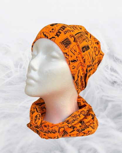 Soft Jersey Hat and Snood Set for Kids Age 4–8 | Stretchy Beanie and Neck Warmer | Cosy Child Winter Accessory | Handmade Gift UK