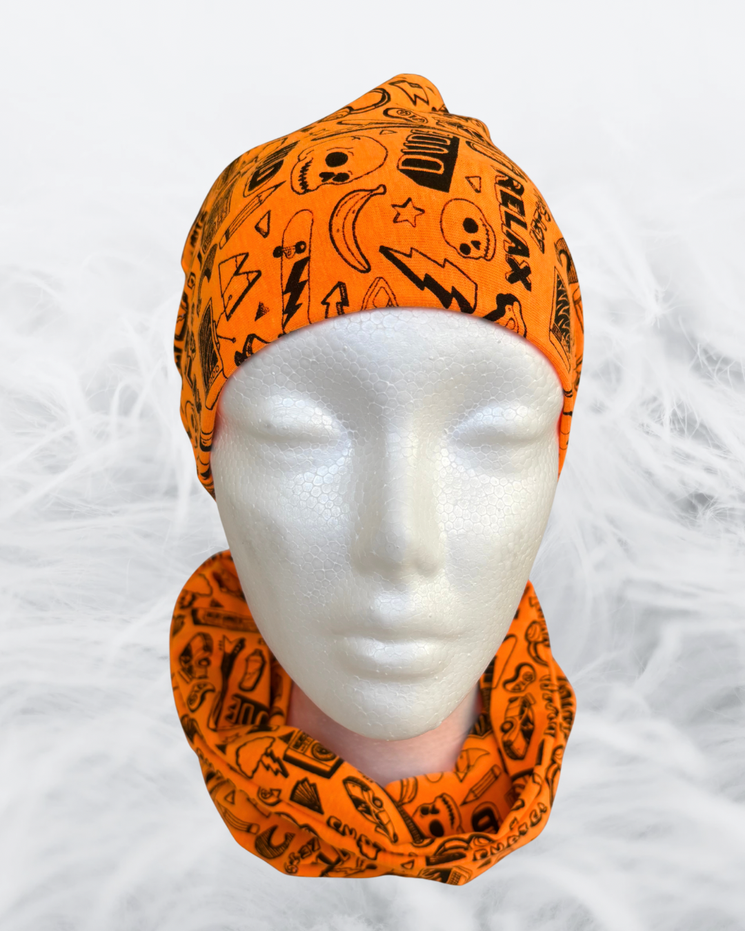 Soft Jersey Hat and Snood Set for Kids Age 4–8 | Stretchy Beanie and Neck Warmer | Cosy Child Winter Accessory | Handmade Gift UK