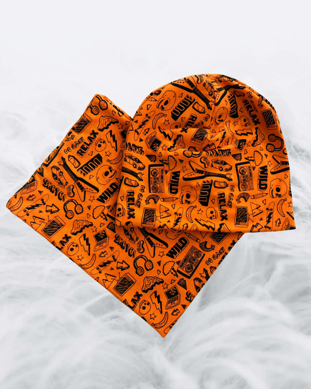 Soft Jersey Hat and Snood Set for Kids Age 4–8 | Stretchy Beanie and Neck Warmer | Cosy Child Winter Accessory | Handmade Gift UK