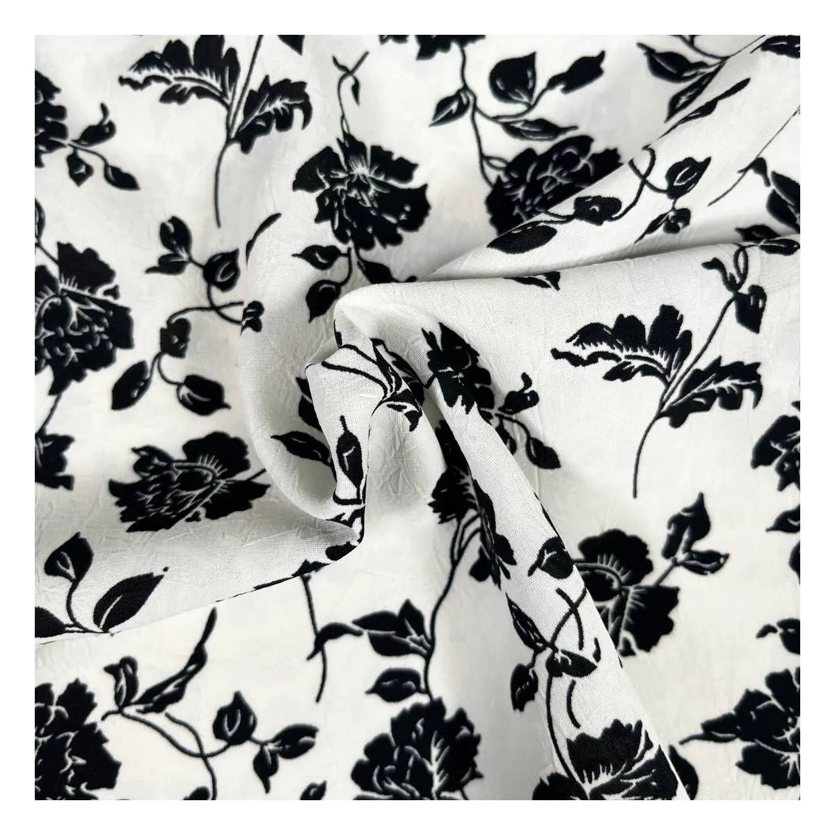 White Floral Lightweight Infinity Scarf 100% Viscose