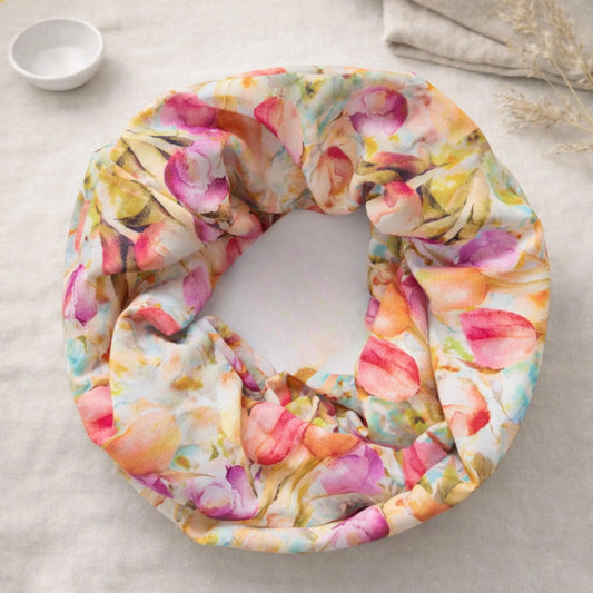 Colourful Tulip Flowers Infinity Scarf 100% Viscose