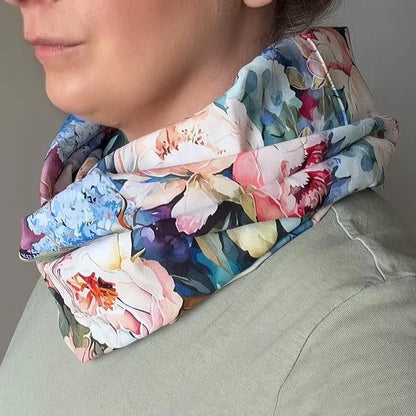 Abstract Floral Lightweight Infinity Scarf 100% Viscose