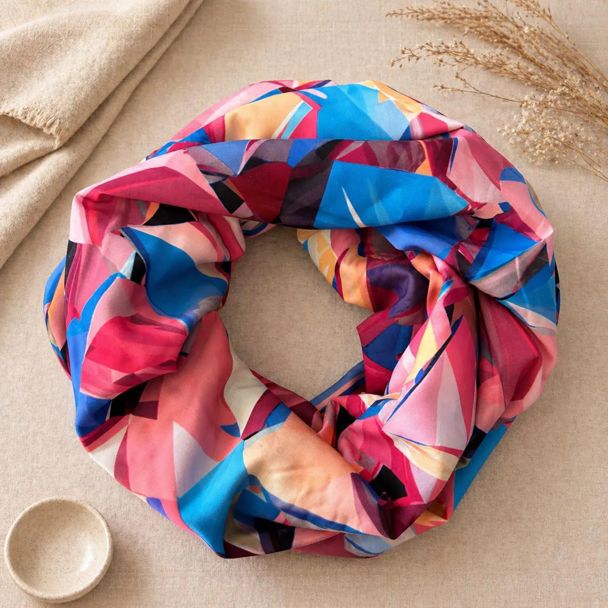 Prism Shard Lightweight Infinity Scarf 100% Viscose