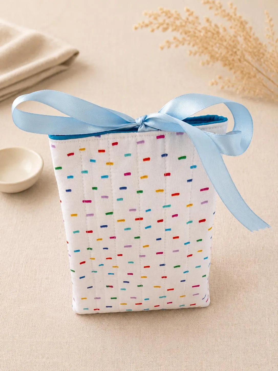 Colourful Sprinkles Fabric Book Sleeve | Padded Book Cover