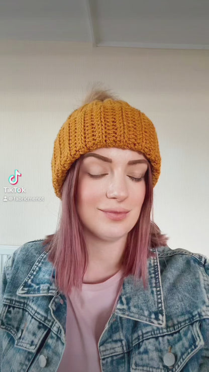 Crochet Winter Hat | Handmade in Adult Size Approx 56cm Circumference