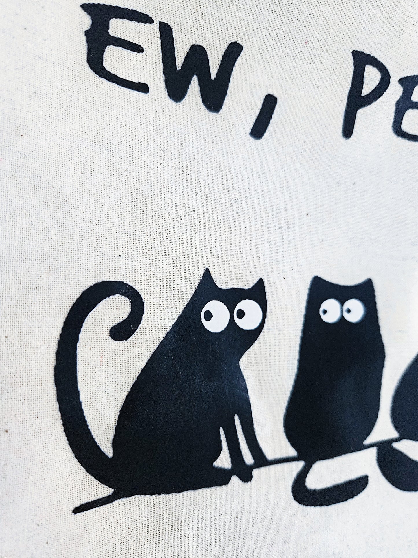 Ew, People Tote Bag Natural Cotton Size 38cm x 40cm