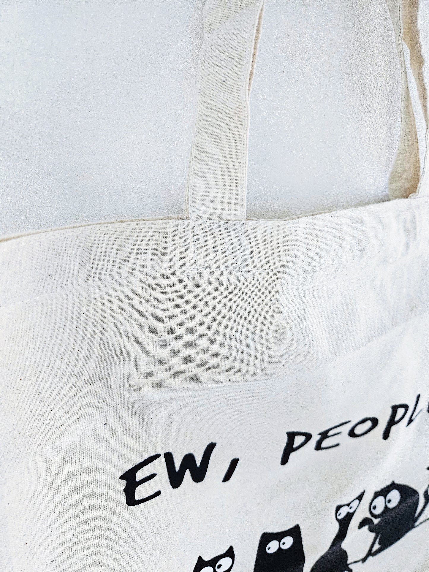 Ew, People Tote Bag Natural Cotton Size 38cm x 40cm