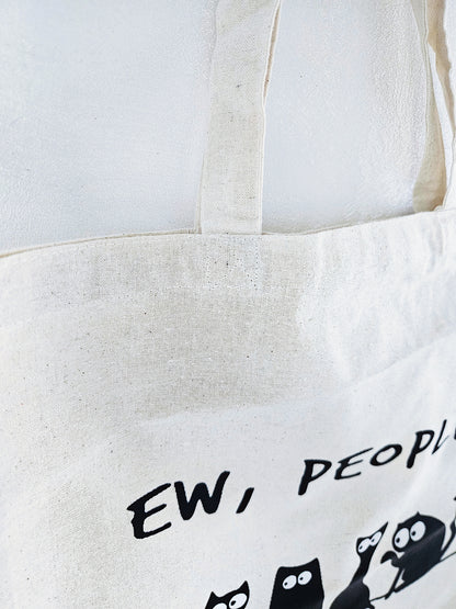 Ew, People Tote Bag Natural Cotton Size 38cm x 40cm