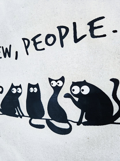 Ew, People Tote Bag Natural Cotton Size 38cm x 40cm